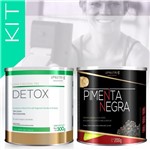 Ficha técnica e caractérísticas do produto Detox Solúvel Abacaxi Lata 300g + Pimenta Negra Limão Lata 200g- UPNUTRI