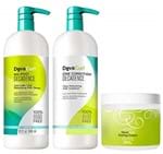 Deva Curl Decadence no Poo Shampoo (1000ml), Condicionador (1000ml) e Styling Cream (500ml)