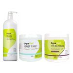 Ficha técnica e caractérísticas do produto Deva Curl No Poo Original 1000ml, Styling Cream E Heaven Hair 500g