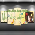 Ficha técnica e caractérísticas do produto Dia das Mães Quadro Mosaico 5 Peças 1,20x0,70cm Dm 03