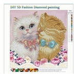 Ficha técnica e caractérísticas do produto Diamante Cross Stitch 5D diamante Desenhe Cat diamante cheio 7574 Pattern