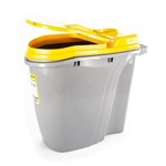 Ficha técnica e caractérísticas do produto Dispenser Home / Porta Ração Plast Pet 25L - Amarelo