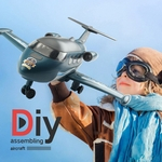 Ficha técnica e caractérísticas do produto DIY Aeronaves Shape Puzzle Brinquedos com broca Luzes ferramenta de sons Buliding Blocos Assembléia Toy Kit para Crianças Meninos Meninas