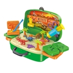 Ficha técnica e caractérísticas do produto Amyove Lovely Gift Diy Cor Argila Dinosaur Mold Play House Suitcase Simulação Toy Primeiros Hands-on Argila Toy Educação