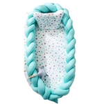 Ficha técnica e caractérísticas do produto Dobrável algodão Tecelagem dormir removível Cama de Crianças bebê Material de berçário