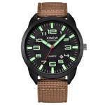 Ficha técnica e caractérísticas do produto Men's Sport Business Calendar Waterproof Watch Nylon Band Quartz Wristwatch