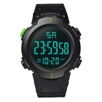 Ficha técnica e caractérísticas do produto Fashion Waterproof Men's Boy LCD Digital Stopwatch Date Rubber Sport Wrist Watch