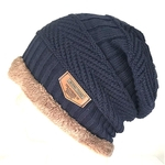 Ficha técnica e caractérísticas do produto Dos homens Wool Hat Knit Hat Inverno al¨¦m de veludo quente Tampa homens Quente Cap Outdoor