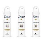 Ficha técnica e caractérísticas do produto Dove Invisible Dry Desodorante Aerosol 89g - Kit com 03