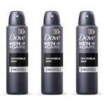 Ficha técnica e caractérísticas do produto Dove Invisible Dry Desodorante Aerosol Masculino 89g - Kit com 03