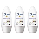 Dove Invisible Dry Desodorante Rollon Feminino 50ml (kit C/03)