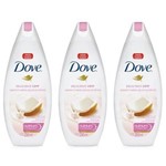 Ficha técnica e caractérísticas do produto Dove Leite de Coco Sabonete Líquido 250ml - Kit com 03