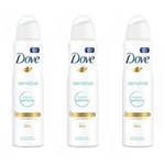 Ficha técnica e caractérísticas do produto Dove Sensitive Desodorante Aerosol Feminino 89g (kit C/03)