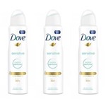 Ficha técnica e caractérísticas do produto Dove Sensitive Desodorante Aerosol Feminino 89g - Kit com 03