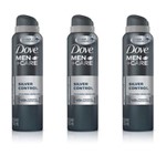 Ficha técnica e caractérísticas do produto Dove Silver Control Desodorante Aerosol Masculino 89g (kit C/03)