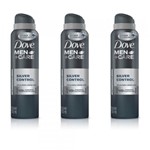 Ficha técnica e caractérísticas do produto Dove Silver Control Desodorante Aerosol Masculino 89g (Kit C/03)