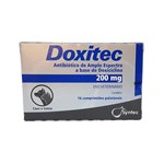 Ficha técnica e caractérísticas do produto Doxitec Antibiótico 200 Mg Comprimidos para Cães e Gatos - Syntec
