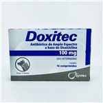 Ficha técnica e caractérísticas do produto Doxitec Antibiótico 100 Mg Comprimidos para Cães e Gatos - Syntec