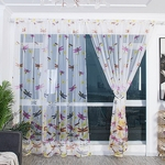 Ficha técnica e caractérísticas do produto Dragonflys Sheer Curtain Tulle janela tratamento Voile cortina de tecido Painel Valance