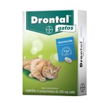 Ficha técnica e caractérísticas do produto Vermifugo Drontal Gatos 4 Comprimidos