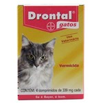 Ficha técnica e caractérísticas do produto Drontal Gatos 4 Comp - Bayer (vermífugo Oral)