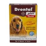 Ficha técnica e caractérísticas do produto Drontal Plus 776,5mg para Cães Sabor Carne Vermicida 1 Comprimido Trata 10kg de Peso com 4 Comprimidos