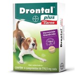 Ficha técnica e caractérísticas do produto Drontal Plus Cães 10kg Sabor Carne 4 Comprimidos - Bayer