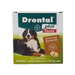 Ficha técnica e caractérísticas do produto Drontal Plus Carne Cães 35kg 2 Comp Bayer Vermífugo Oral