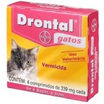 Ficha técnica e caractérísticas do produto Drontal Plus Gatos 339mg 4 Comprimidos
