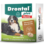 Ficha técnica e caractérísticas do produto DRONTAL PLUS - para Cães com Mais de 35kg Cx com 2 Comprimidos Sabor Carne 2.718mg