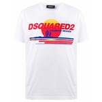 Ficha técnica e caractérísticas do produto Dsquared2 Camiseta com Estampa e Logo - Branco