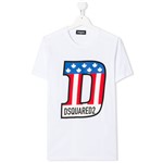 Ficha técnica e caractérísticas do produto Dsquared2 Kids Camiseta USA com Logo - BRANCO