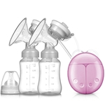 Ficha técnica e caractérísticas do produto Duplo Chefes elétrica mama poderosas bombas USB Suckers leite materno elétrica para a alimentação do bebê Produtos de alimentação