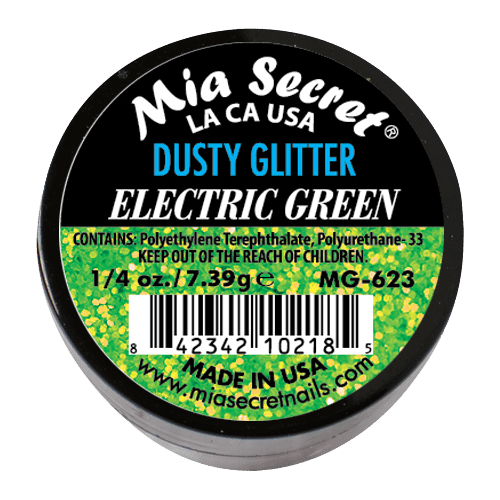 Ficha técnica e caractérísticas do produto Dusty Glitter | Electric Green | 7.39 Gr | Mia Secret