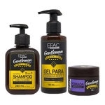 Ficha técnica e caractérísticas do produto Efac Gentleman Shampoo 240ml + Gel 130ml + Pomada efeito seco 50g