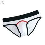 Ficha técnica e caractérísticas do produto Elastic Mid Rise Men Underwear U Convex Bulge Pouch Briefs Cuecas Respiráveis