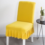 Ficha técnica e caractérísticas do produto Elastic Ruffled Chair Cover for Home Office Hotel Decoração