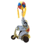 Ficha técnica e caractérísticas do produto Elefante De Ciclismo De Ferro Vintage Acabar Com Relógio De Mesa Ornamento Toy Kids Gift