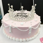 Ficha técnica e caractérísticas do produto Elegante casamento da princesa Branco Crystal Pearl Cake Decoration Crown