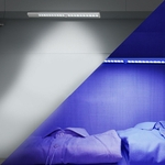 Ficha técnica e caractérísticas do produto 2 em 1 UV germicida lâmpada LED indução Luz para Gabinete Wardrobe Esterilização a pilhas