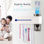 Ficha técnica e caractérísticas do produto 2 em 1 UV Toothbrush Esterilizador porta-escovas Automático dentífrico Squeezers Dispenser Início de Banho