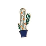 Ficha técnica e caractérísticas do produto Emblema Acessórios Planta bonito Cactus Pin esmalte broche camisola saco banquete do casamento Jóias