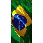 Toalha de Banho Bouton Veludo Bandeira do Brasil