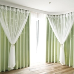 Ficha técnica e caractérísticas do produto Blackout Curtain Escavado Estrelas sombreamento dupla camada cortinas cortina com Lace para o quarto do Sala Kid