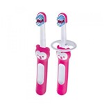 Ficha técnica e caractérísticas do produto Escova de Dente Mam Babys Brush Rosa (2 Unidades) 6m+ - 8116