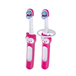 Ficha técnica e caractérísticas do produto Escova de Dente Mam Baby's Brush Rosa (2 Unidades) 6m+ - 8116