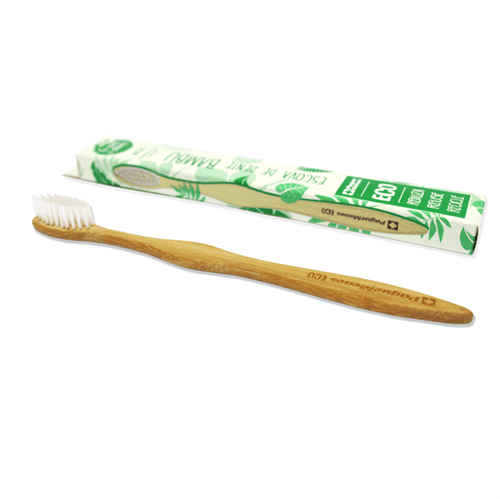 Ficha técnica e caractérísticas do produto Escova Dental Bambu Pague Menos Branca