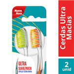 Ficha técnica e caractérísticas do produto Escova Dental Colgate Slim Soft Advanced Ultra Macia com 02 Unidades