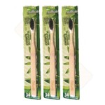 3 Escova Dental de Bambu Biodegradável - Suavetex