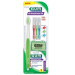Ficha técnica e caractérísticas do produto Escova Dental Gum Kit Ortodontico com 4 Unidades